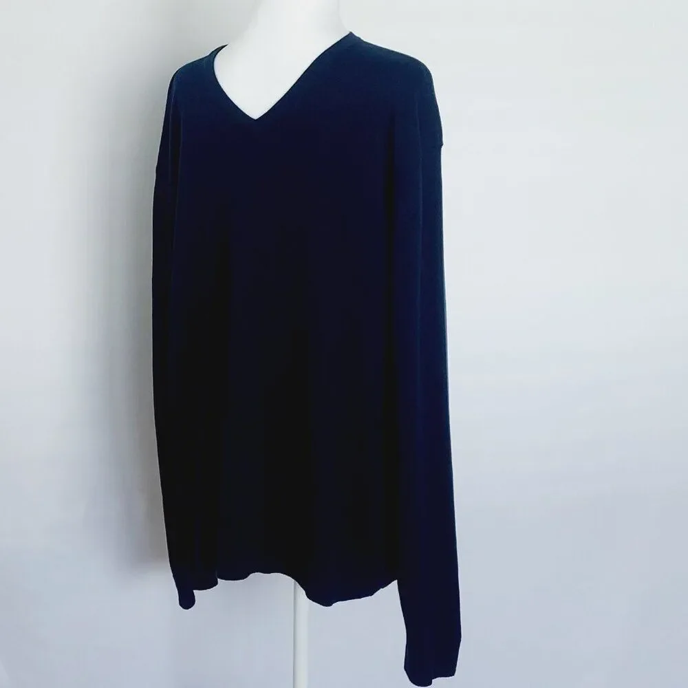 Alfani Men's Long-Sleeve V-Neck Keyitem Sweater Navy Size XL
